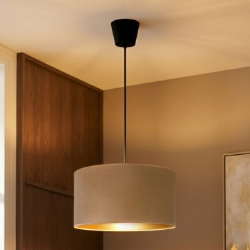 Brilagi - Pendelleuchte VELVET an Kabel 1xE27/60W/230V Ø 40 cm beige/gold