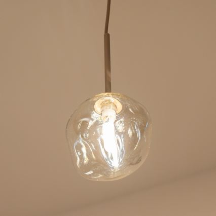 BRILAGI - Pendelleuchte VULCANO an Kabel 1xG9/8W/230V Ø 15 cm beige/rauchbeige