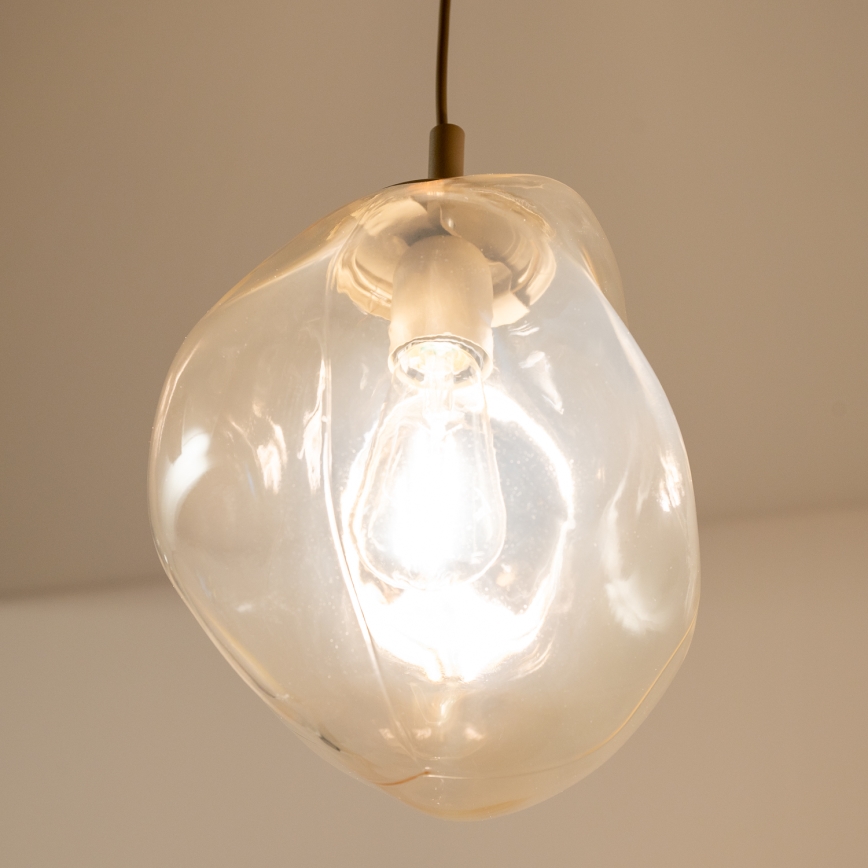BRILAGI - Pendelleuchte VULCANO mit Kabel, 1xE27/15W/230V, Ø 25 cm, beige/rauchbeige