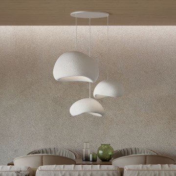 Brilagi - Pendelleuchte WABI SABI, 3x E27/40W/230V, Ø 76 cm, weiß