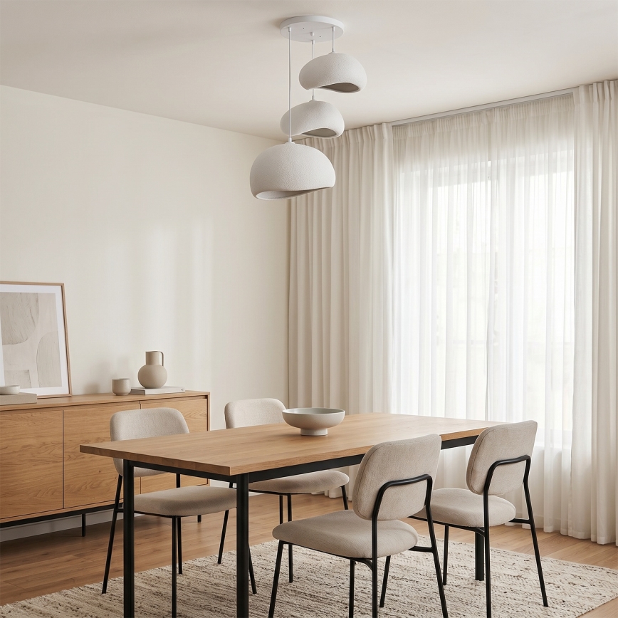 Brilagi - Pendelleuchte WABI SABI, 3x E27/40W/230V, Ø 76 cm, weiß