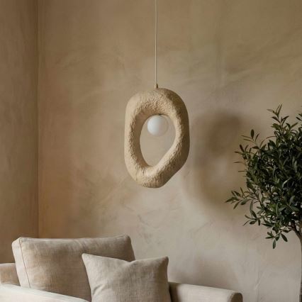 Brilagi - Pendelleuchte WABI SABI an Kabel 1xE27/40W/230V cremefarben