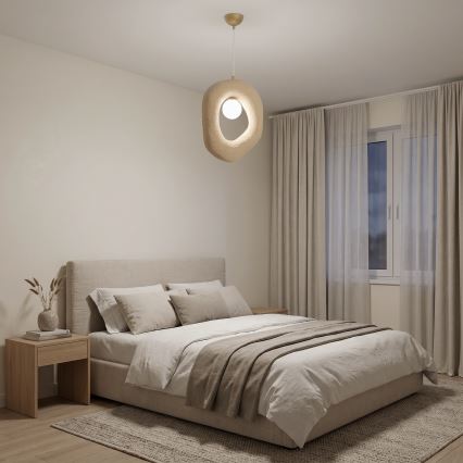 Brilagi - Pendelleuchte WABI SABI an Kabel 1xE27/40W/230V cremefarben