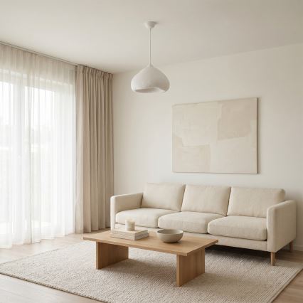 Brilagi - Pendelleuchte WABI SABI an Kabel 1xE27/40W/230V Ø 32 cm weiß