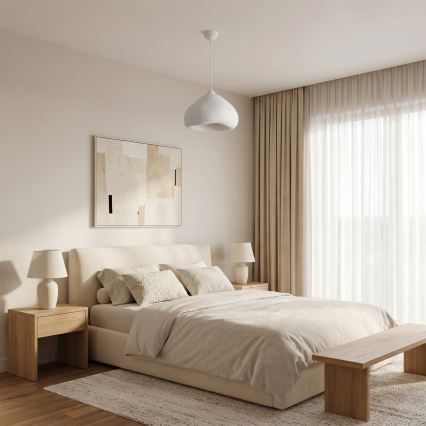 BRILAGI - Pendelleuchte WABI SABI an Kabel 1xE27/40W/230V Ø 32 cm weiß