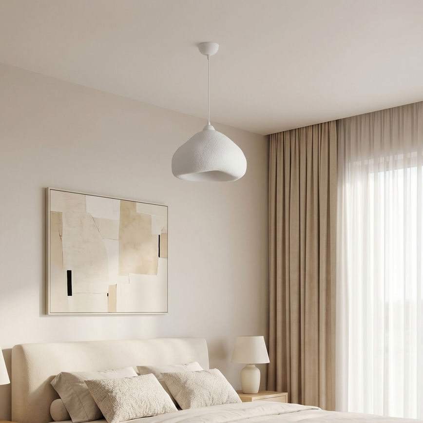 BRILAGI - Pendelleuchte WABI SABI an Kabel 1xE27/40W/230V Ø 32 cm weiß