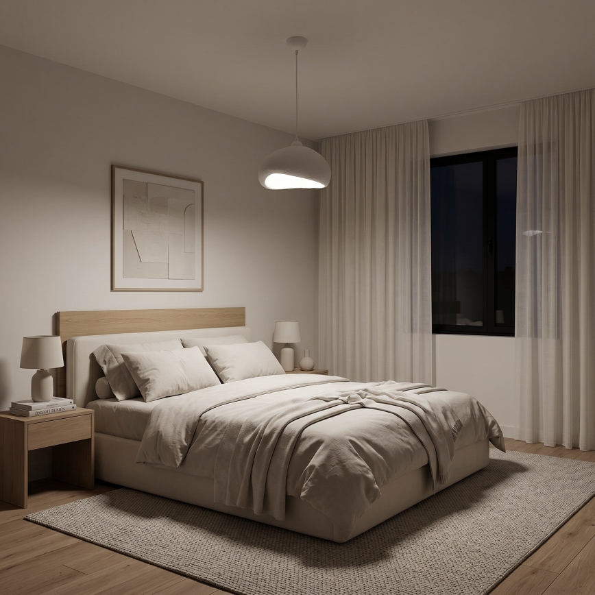 Brilagi - Pendelleuchte WABI SABI an Kabel 1xE27/40W/230V Ø 32 cm weiß