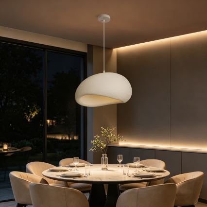 BRILAGI - Pendelleuchte WABI SABI mit Kabel 1xE27/60W/230V Ø 50 cm weiß