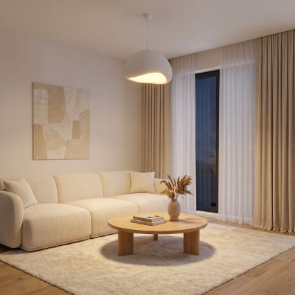 Brilagi - Pendelleuchte WABI SABI mit Kabelaufhängung, 1xE27/40W/230V, Ø 50 cm, weiß