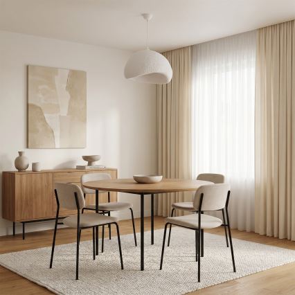 Brilagi - Pendelleuchte WABI SABI mit Kabelaufhängung, 1xE27/40W/230V, Ø 50 cm, weiß