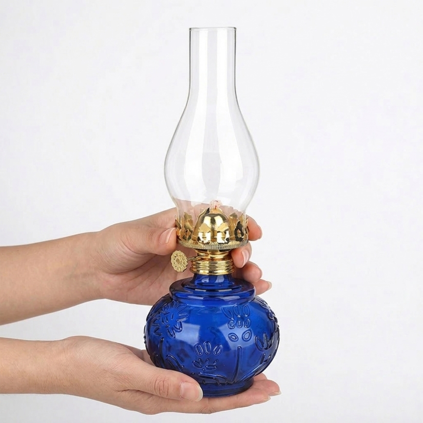 Brilagi - Petroleumlampe MERLIN blau