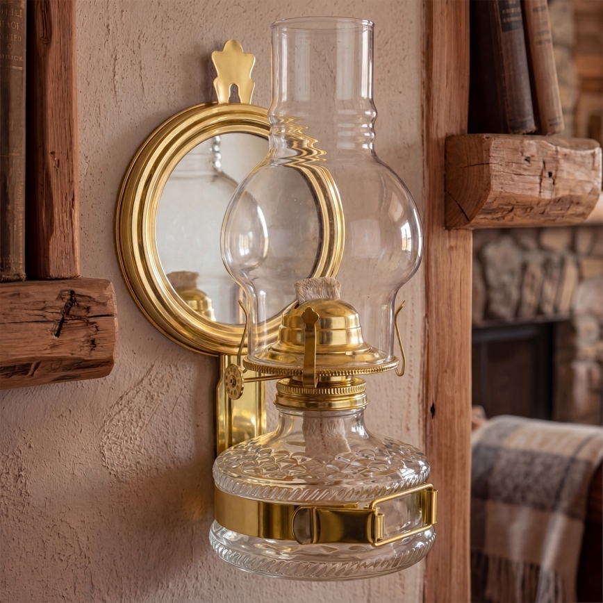 Brilagi - Petroleumlampe MERLIN in glänzendem Gold