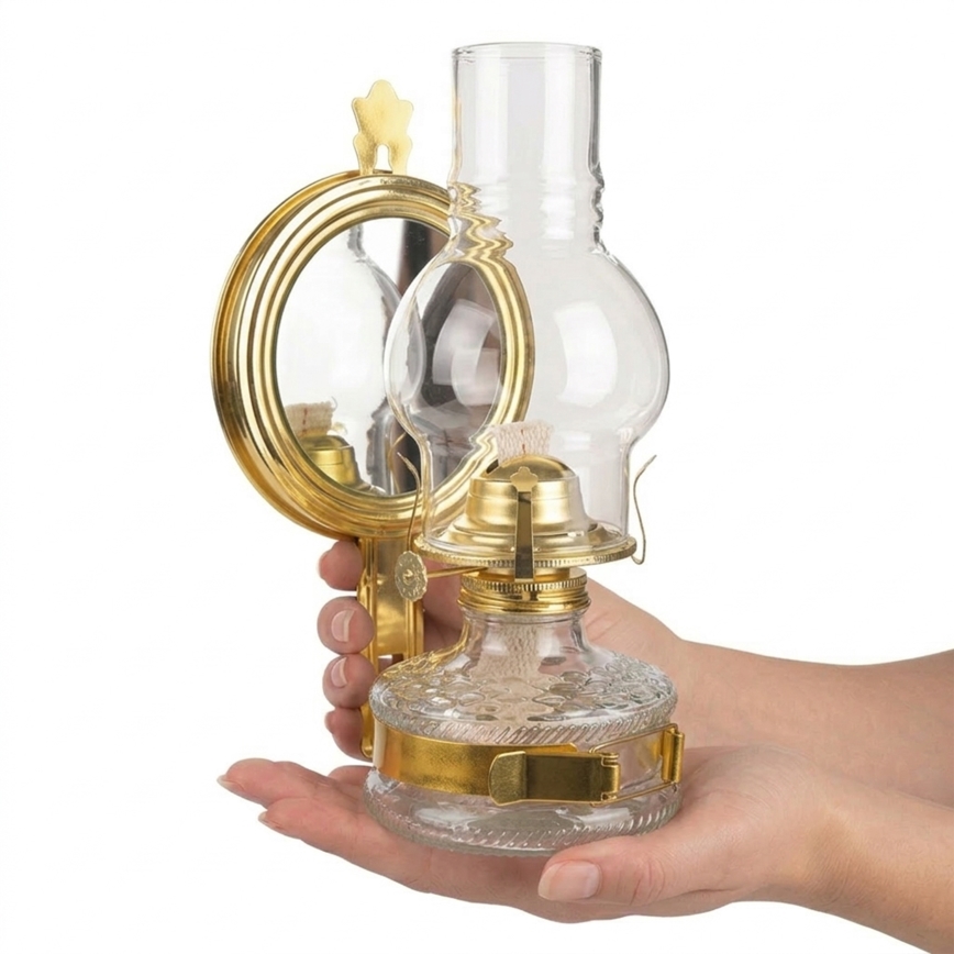 Brilagi - Petroleumlampe MERLIN in glänzendem Gold