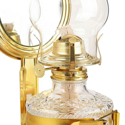 Brilagi - Petroleumlampe MERLIN in glänzendem Gold
