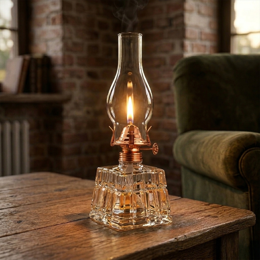 Brilagi - Petroleumlampe MERLIN klar/bronze/Patina