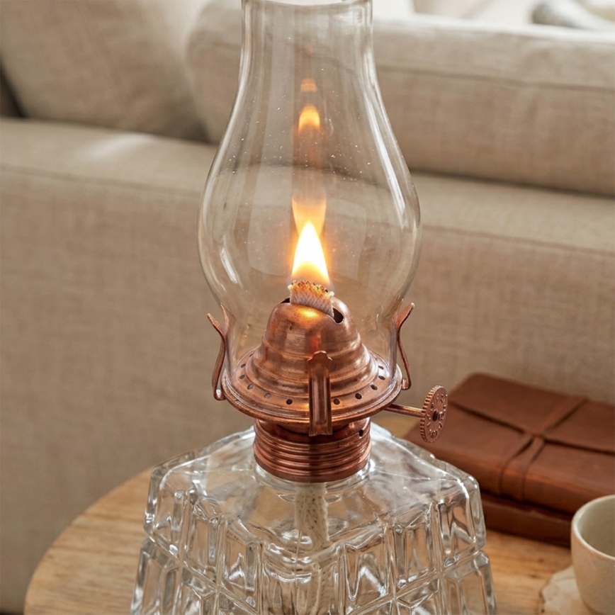 Brilagi - Petroleumlampe MERLIN klar/bronze/Patina