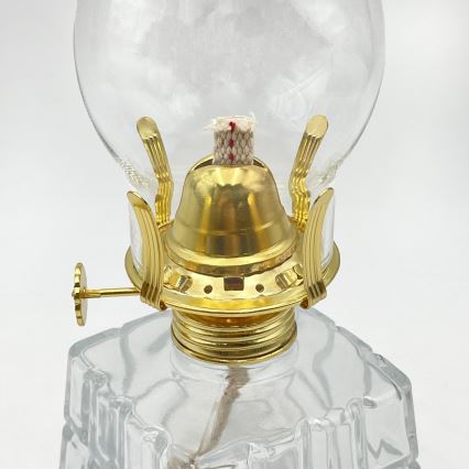 Brilagi - Petroleumlampe MERLIN klar/goldfarben