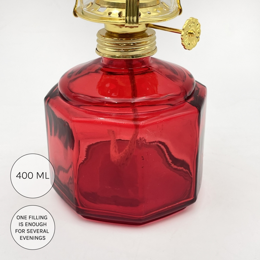 Brilagi - Petroleumlampe MERLIN rot