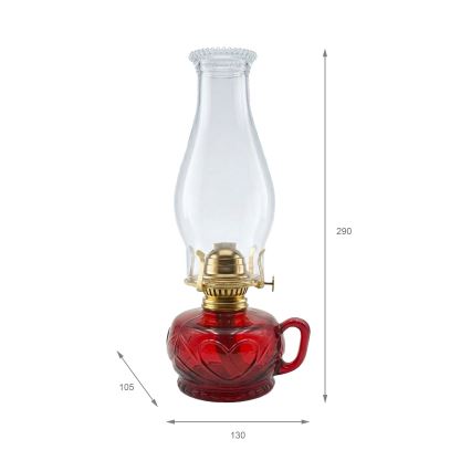 Brilagi - Petroleumlampe MERLIN rot