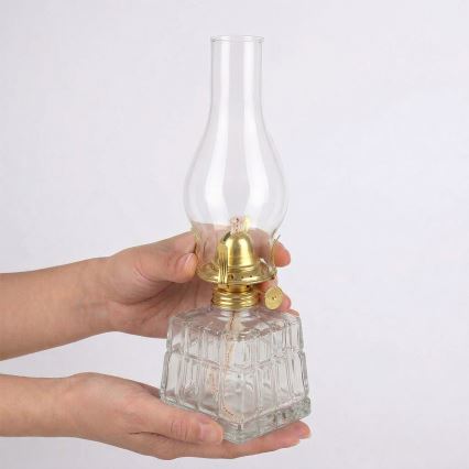 Brilagi - Petroleumlampe MERLIN transparent/goldfarben