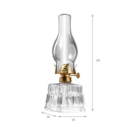 Brilagi - Petroleumlampe MERLIN transparent/goldfarben