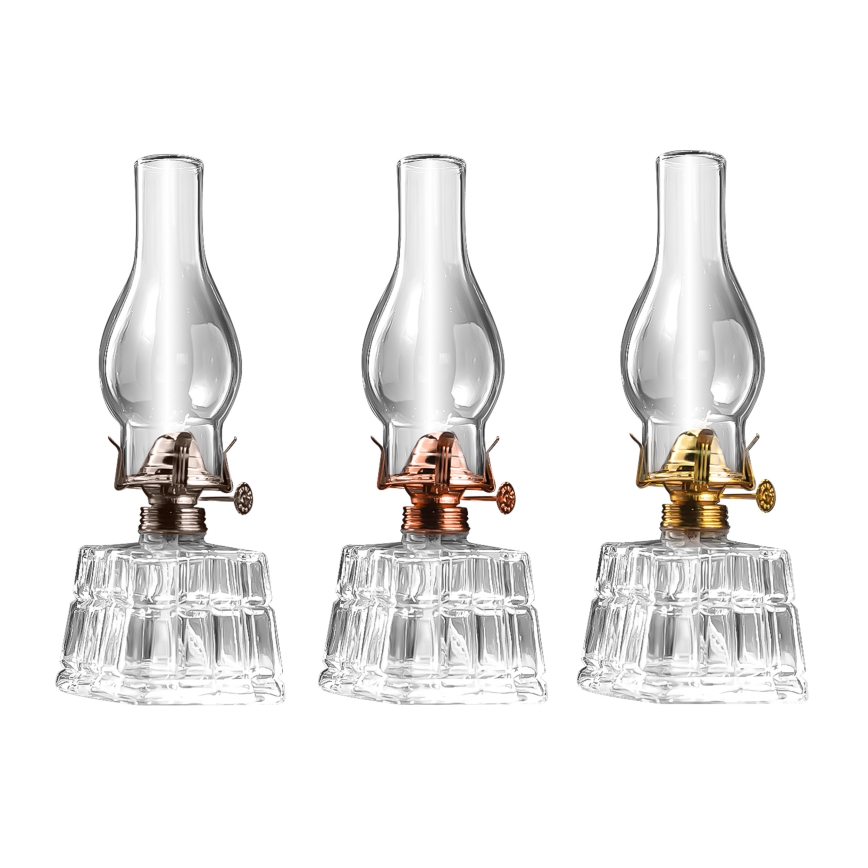 Brilagi - Petroleumlampe MERLIN transparent/goldfarben