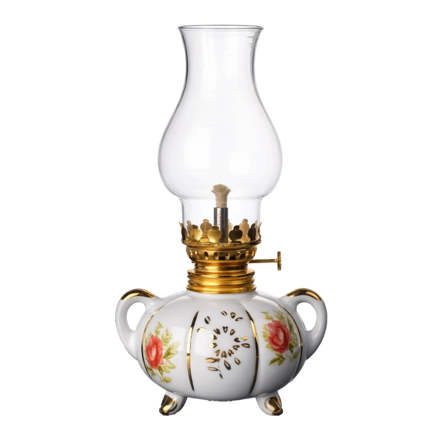 Brilagi - Petroleumlampe MERLIN Weiß/Gold