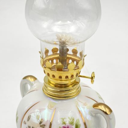 Brilagi - Petroleumlampe MERLIN Weiß/Gold