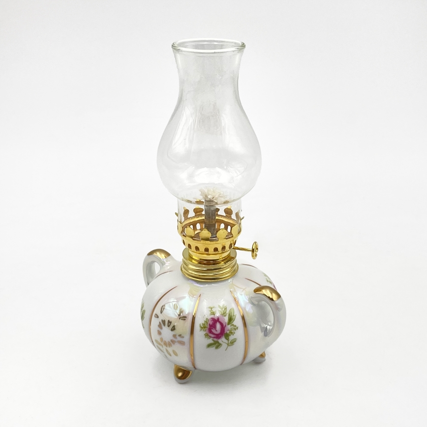 Brilagi - Petroleumlampe MERLIN Weiß/Gold