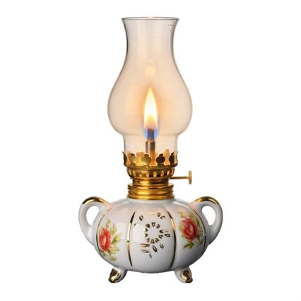 Brilagi - Petroleumlampe MERLIN Weiß/Gold