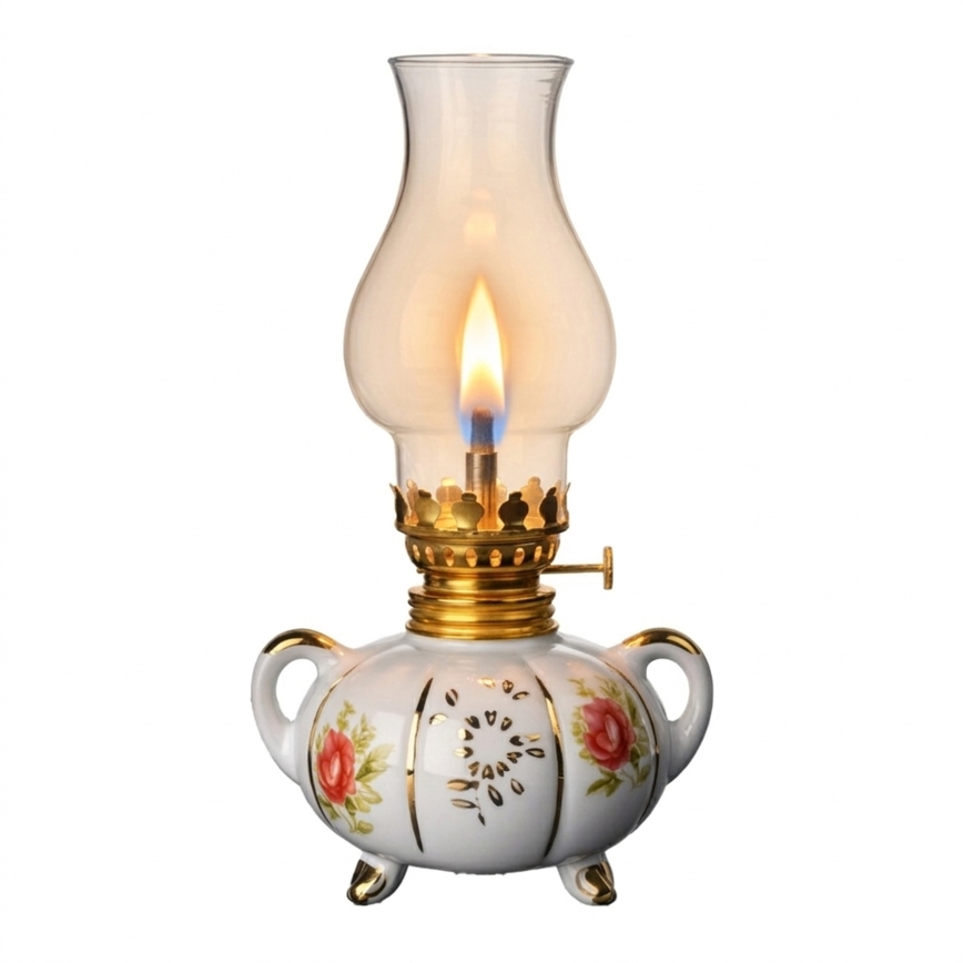 Brilagi - Petroleumlampe MERLIN Weiß/Gold