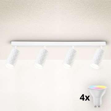 Brilagi - RGBW-LED, dimmbarer Einbaustrahler SELE DIAMANT 4xGU10/6,5W/230V 2700-6500K Wi‑Fi weiß
