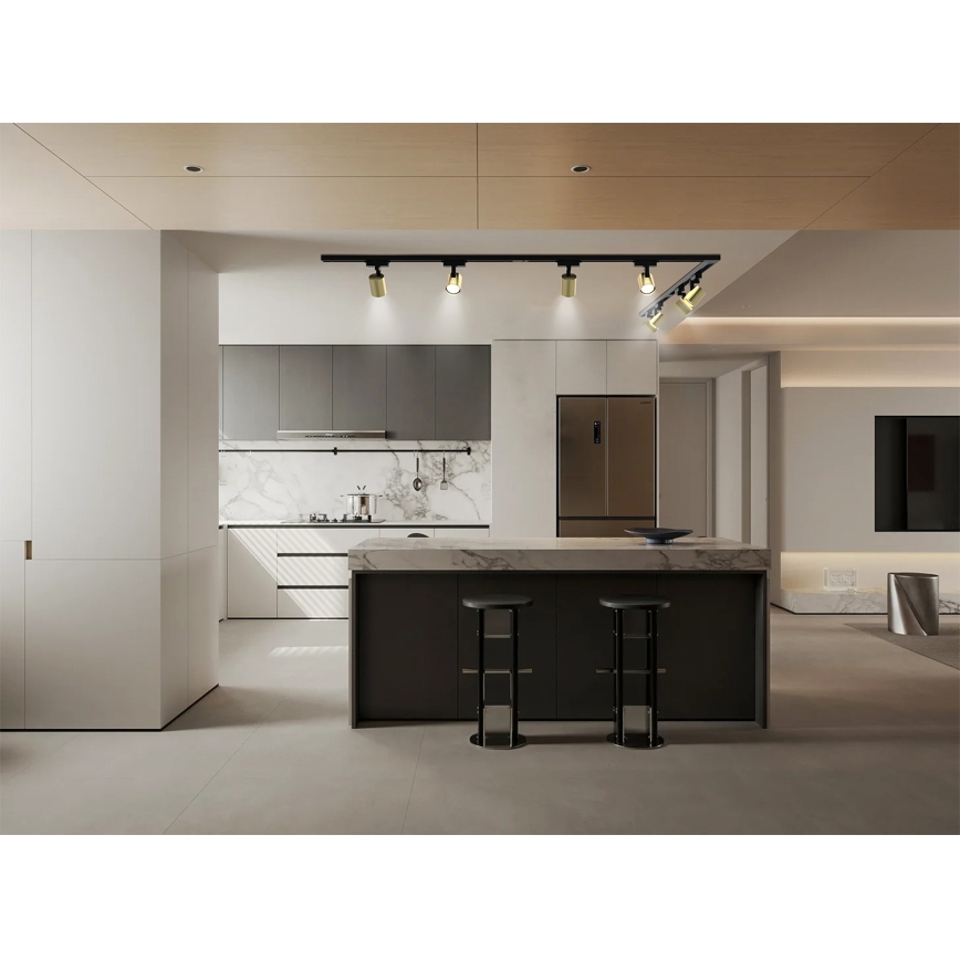 Brilagi - Schienenspot HUSKY 8xGU10/10W/230V schwarz/gold