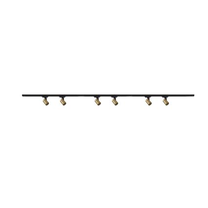 Brilagi - Schienenstrahler im HUSKY-Schienensystem 6xGU10/10W/230V schwarz/gold