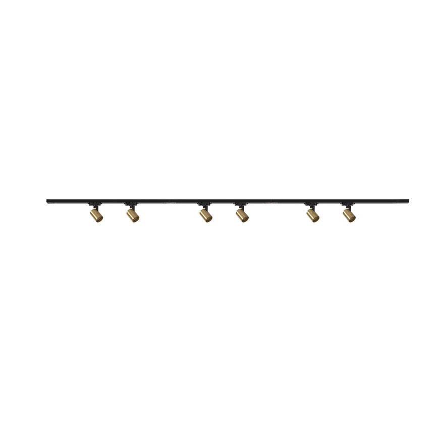 Brilagi - Schienenstrahler im HUSKY-Schienensystem 6xGU10/10W/230V schwarz/gold