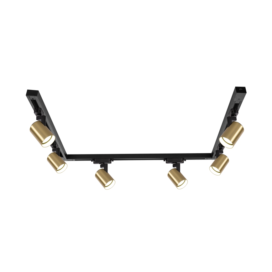 Brilagi - Schienenstrahler im HUSKY-Schienensystem 6xGU10/10W/230V schwarz/gold