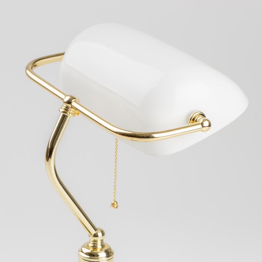 Brilagi - Schreibtischlampe BANK OFFICE 1xE27/60W/230V gold/weiß