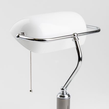 Brilagi - Schreibtischlampe BANK OFFICE 1xE27/60W/230V schwarz/silber/weiß