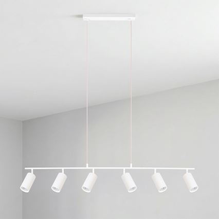 Brilagi - Seil-Pendelleuchte SELE 6xGU10/30W/230V weiß