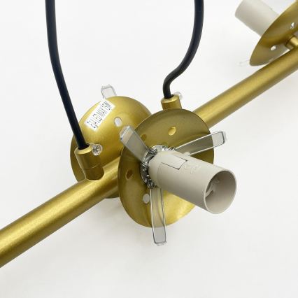Brilagi - Seilpendelleuchte MALONY 6xE14/20W/230V goldfarben