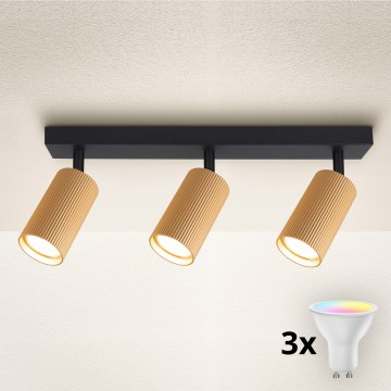 Brilagi - SELE MODERN LED RGBW dimmbare 3-flammige Einbauleuchte 3xGU10/6W/230V 3000K WLAN gold