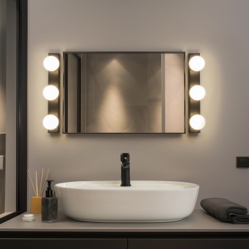 BRILAGI - SET 2x LED Badezimmer-Wandleuchte HOLLYWOOD 3xLED/3W/230V 39 cm IP44 schwarz