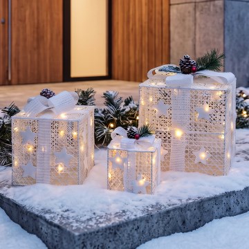 BRILAGI - SET 3x LED Weihnachtsdekoration für den Außenbereich LED/230V IP44 Geschenke