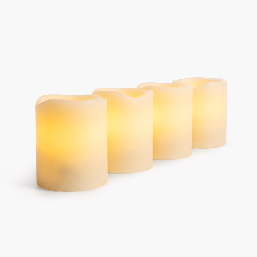 BRILAGI - SET 4x LED Kerzen LED/1xCR2032 cremefarben + Timer