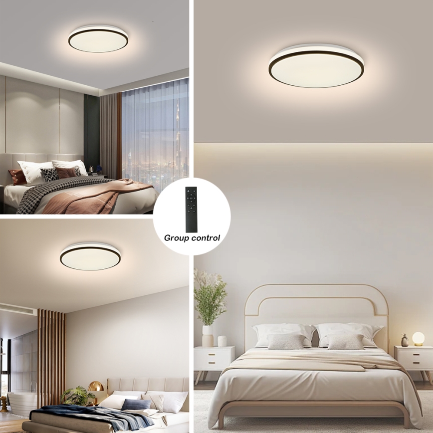 Brilagi - LED-dimmbare Deckenleuchte SMART LED/24W/230V Ø 38 cm 3000–6000K Wi‑Fi Tuya Beacon + Fernbedienung