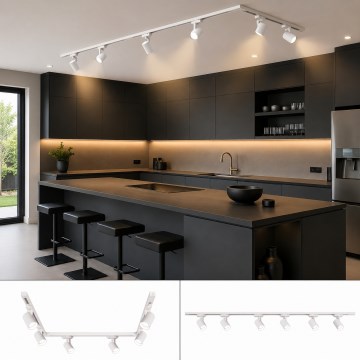 BRILAGI - Spot-Leuchte im Schienensystem HUSKY 6xGU10/10W/230V 225 cm weiß