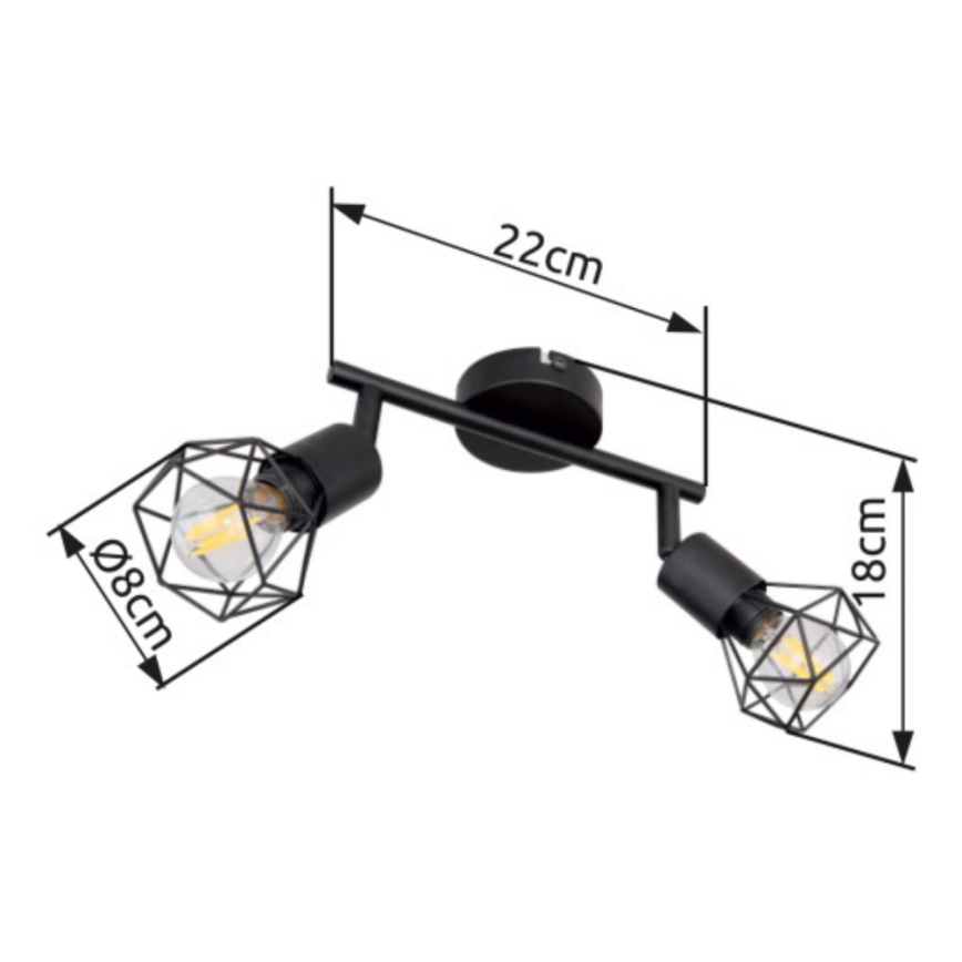 Brilagi - Spotleuchte CAGE 2xE14/40W/230V