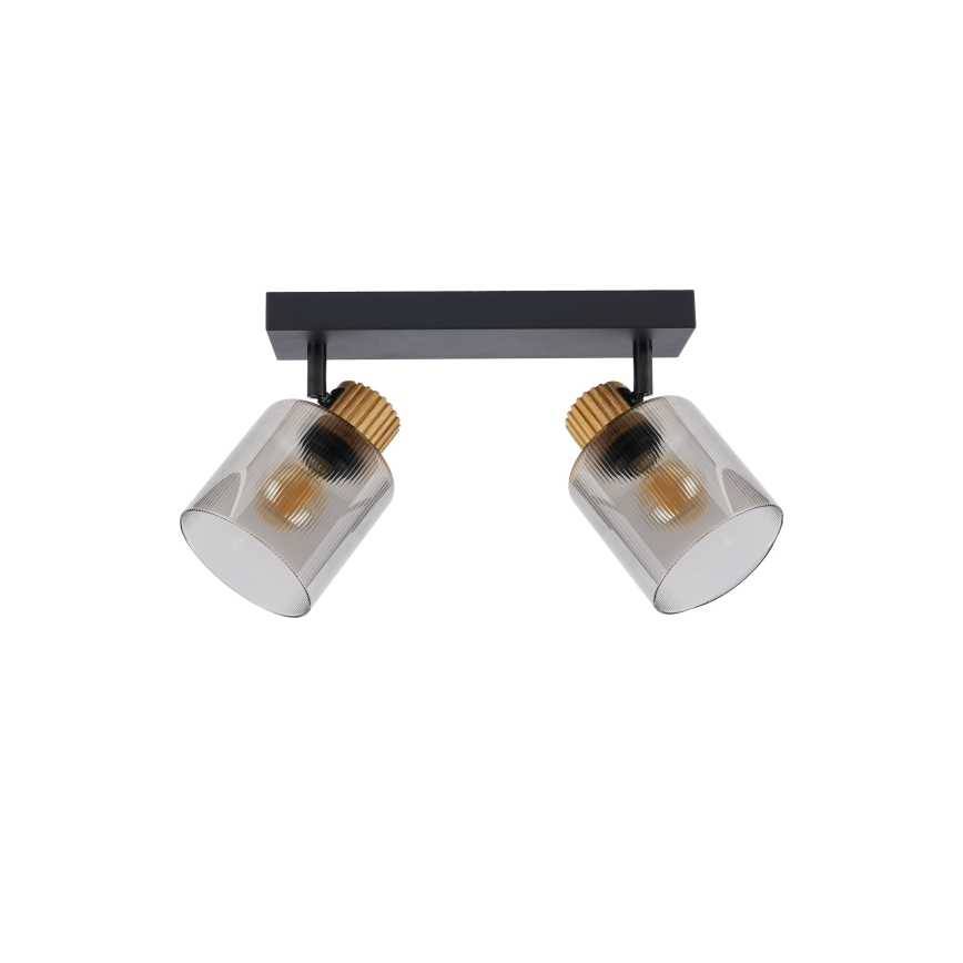 Brilagi - Spotleuchte HYGGE 2xE14/15W/230V schwarz/rauchfarben