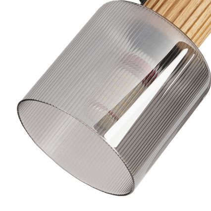 Brilagi - Spotleuchte HYGGE 3xE14/15W/230V Holz/rauchfarben