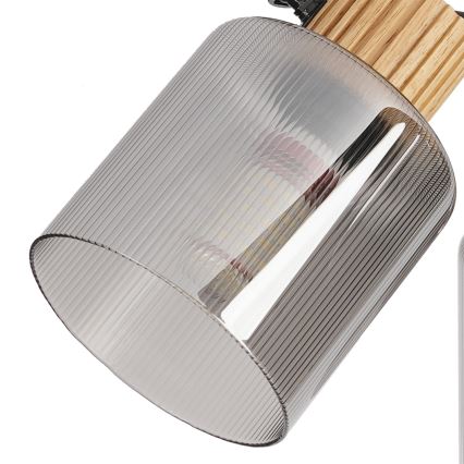 Brilagi - Spotleuchte HYGGE 3xE14/15W/230V Holz/rauchfarben